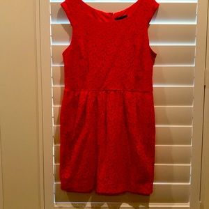 Red sleeveless dress